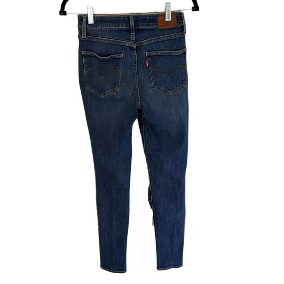 Women's Levi's 721 High‎ Rise Skinny Distressed Jeans Size 27 - Picture 2 of 4